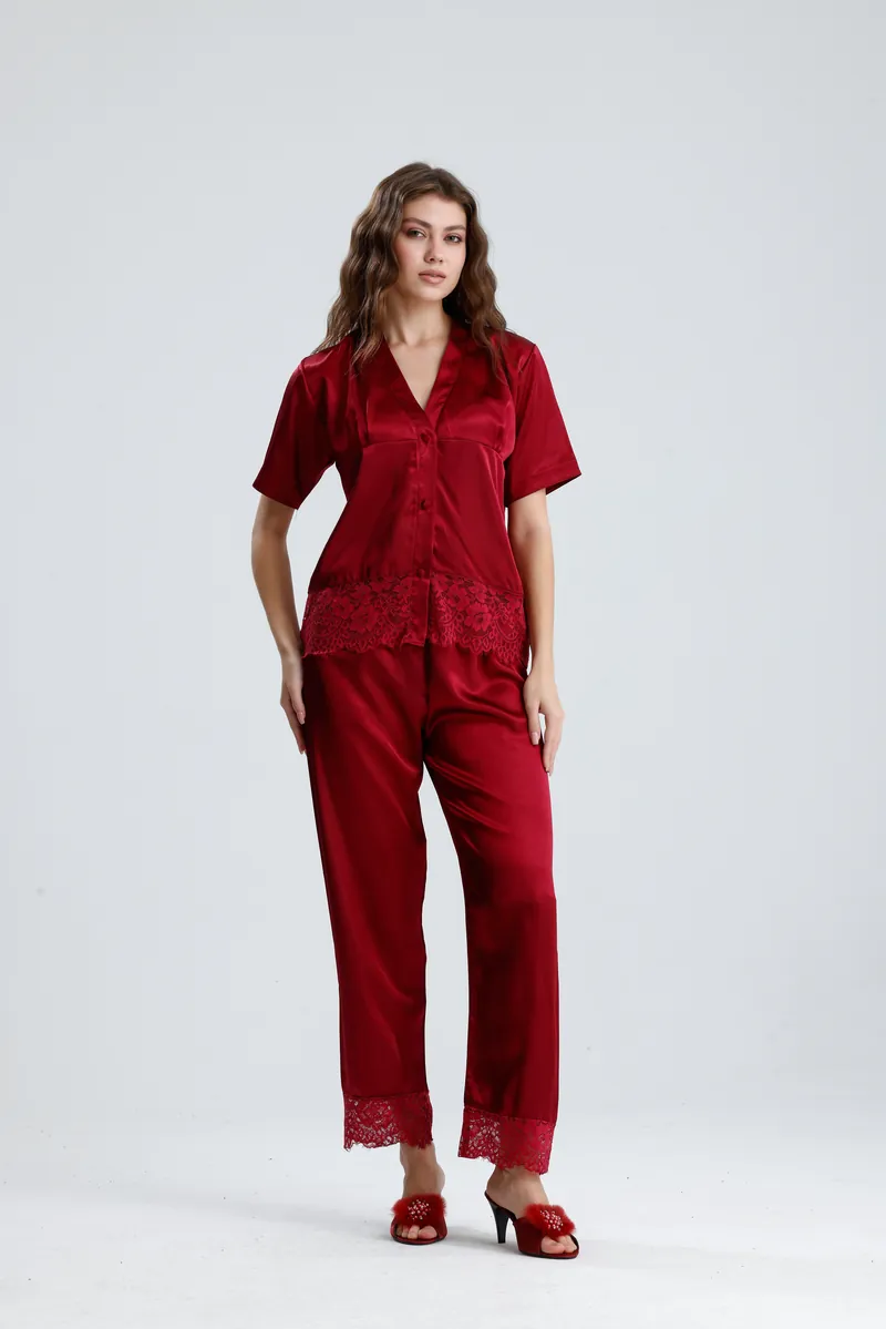 Aria Saten Pijama Takımı